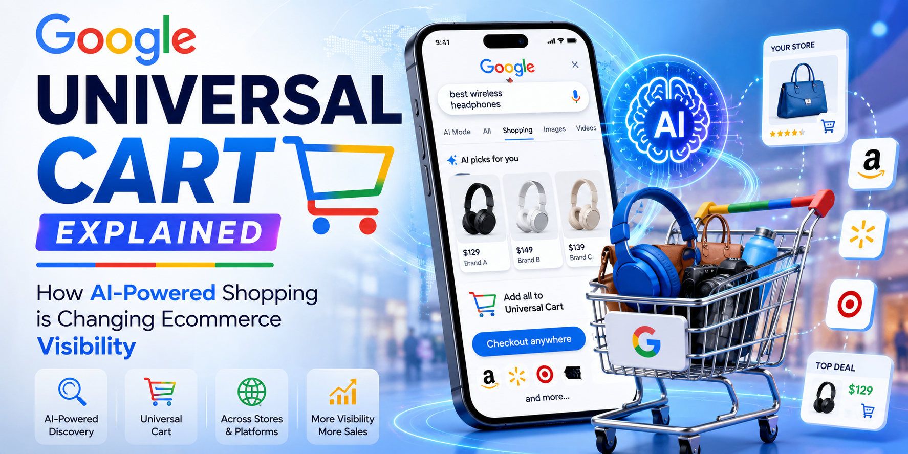 Google Universal Cart: AI Shopping and Product Visibility